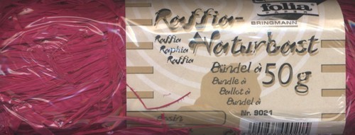 Folia Rafia naturalna 50 g karminowa