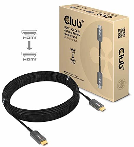 Club 3D HDMI (AOC) aktywny kabel optyczny 4K120Hz 8K60Hz HDR, jednokierunkowy szt./szt. 10m CAC-1376