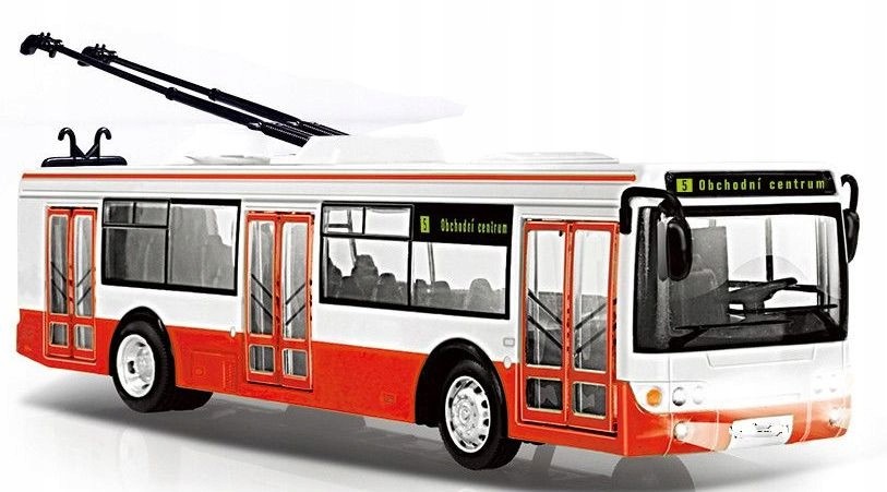 Czeski Trolejbus 28cm Autobus Dźwięki Światło