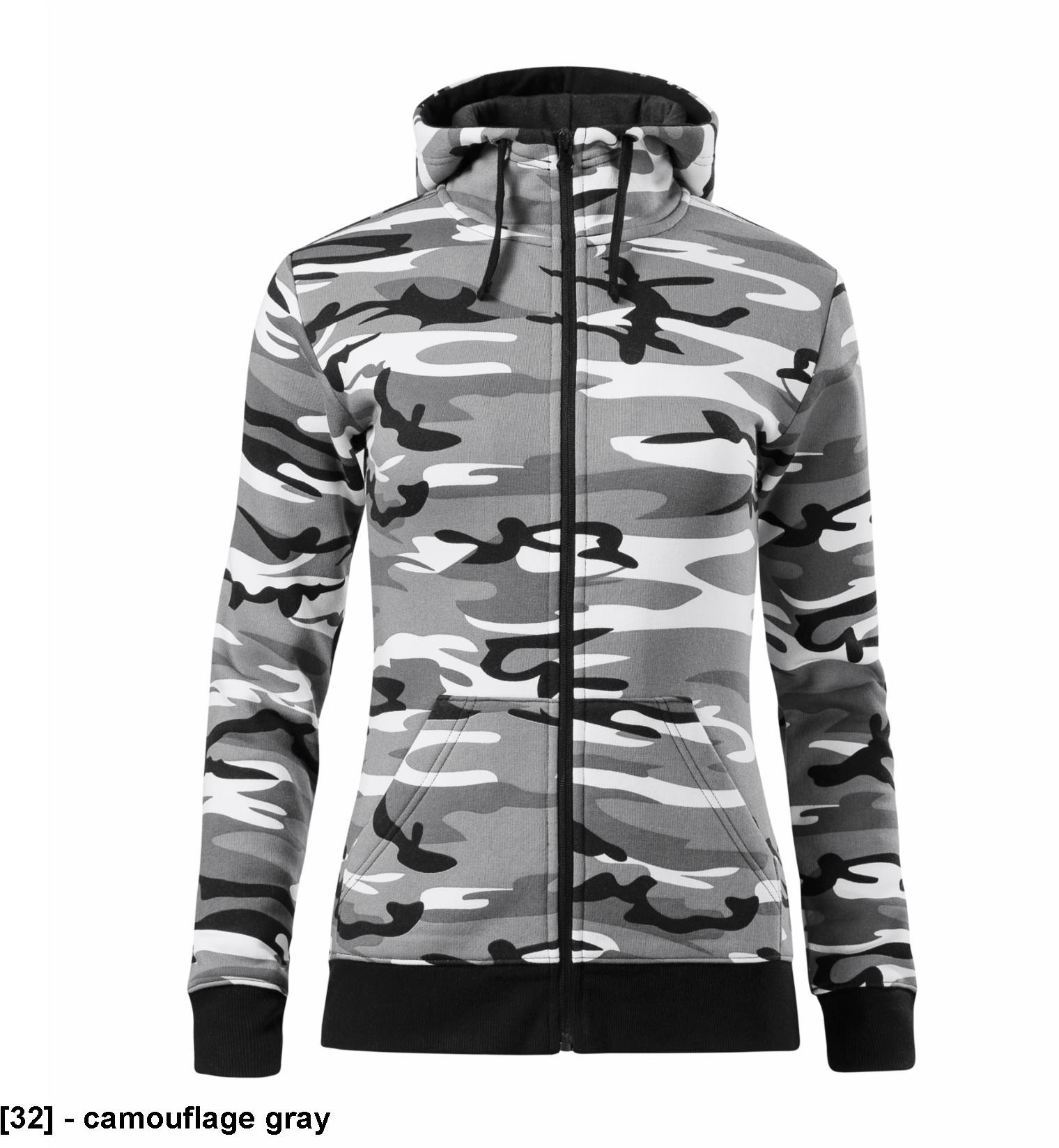 ADLER MALFINI Camo Zipper C20 - Bluza damska, 300 g/m, 65% bawełna, 35% poliester - 3 kolory - XS-2XL. Camo Zipper C20