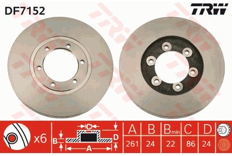 TRW Tarcza hamulcowa DF7152