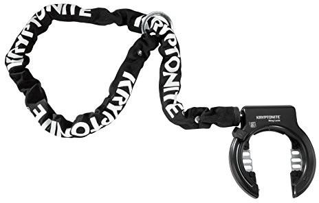 KRYPTONITE ring Lock nie Reign + Plug 512 zabezpieczenie przed kradzieżą i koła do roweru + łańcuch zabezpieczenie przed kradzieżą dorosłych unisex ramka, czarna 002284_Noir