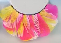 Eulenspiegel 000465  rzęsy, sprężynami Żółty/różowy 4028362000465