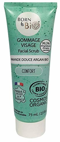 Born to Bio Słodki migdałowy peeling do twarzy, 75 ml BIOVI0014