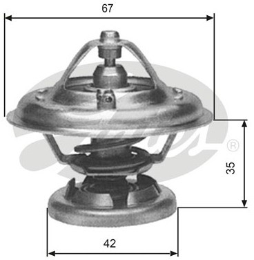 GATES Termostat, żrodek chłodzący TH12680G1