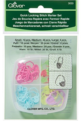 Clover cl3033 zestaw oznaczania, plastyczna szybkiego zamykania, wielokolorowa, 7.5 x 7.5 x 2.5 cm 3033