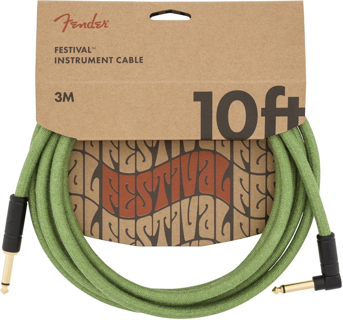 FENDER Festival 099-0910-062 Pure Hemp GRN 10' / 3m kabel instrumentalny