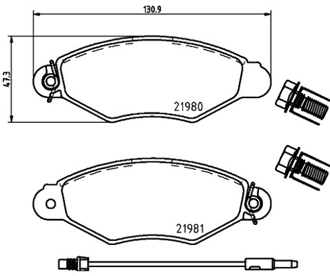 Mintex Zestaw klocków hamulcowych, hamulce tarczowe MDB2055