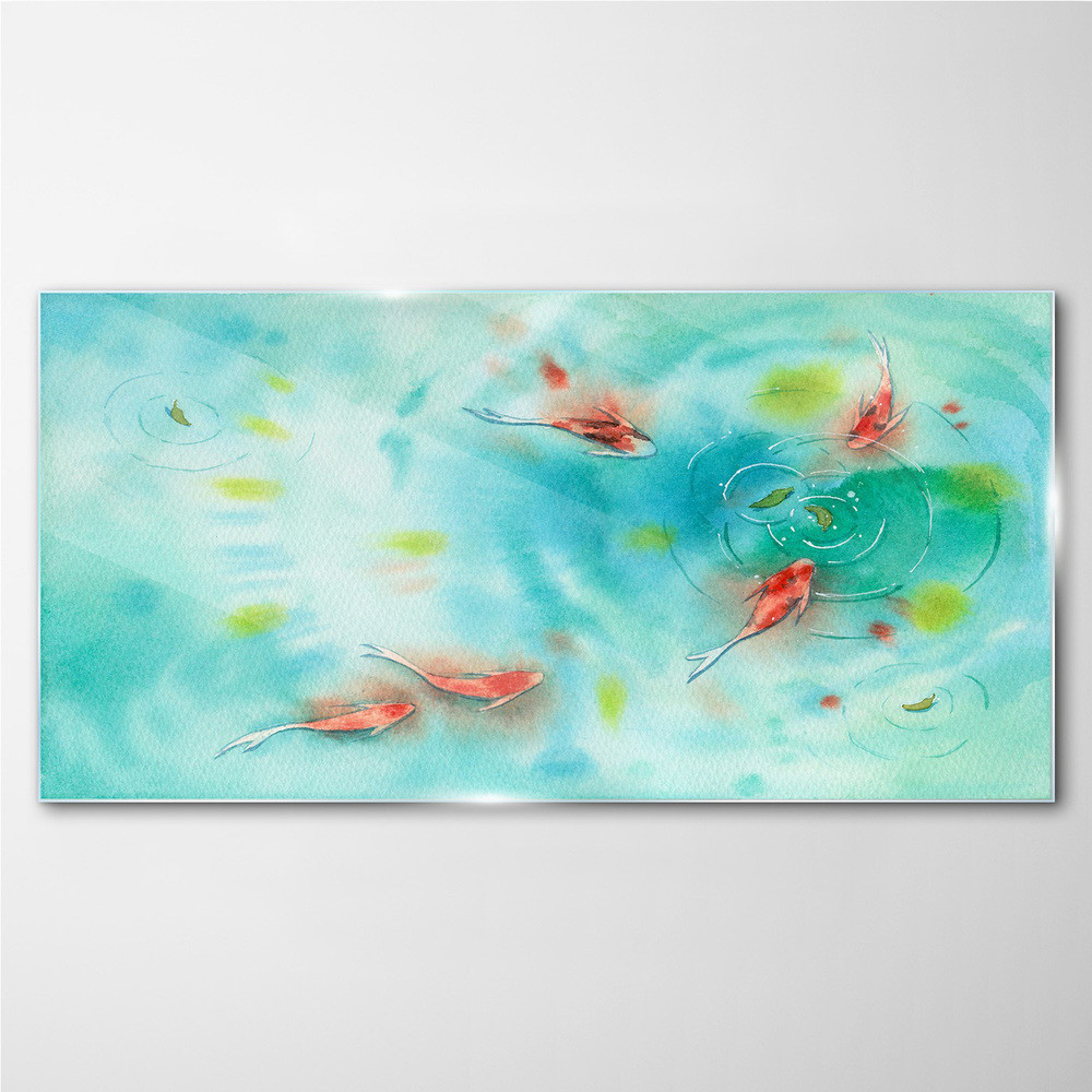 PL Coloray Obraz na Szkle jezioro woda zwierzęta ryby 100x50cm