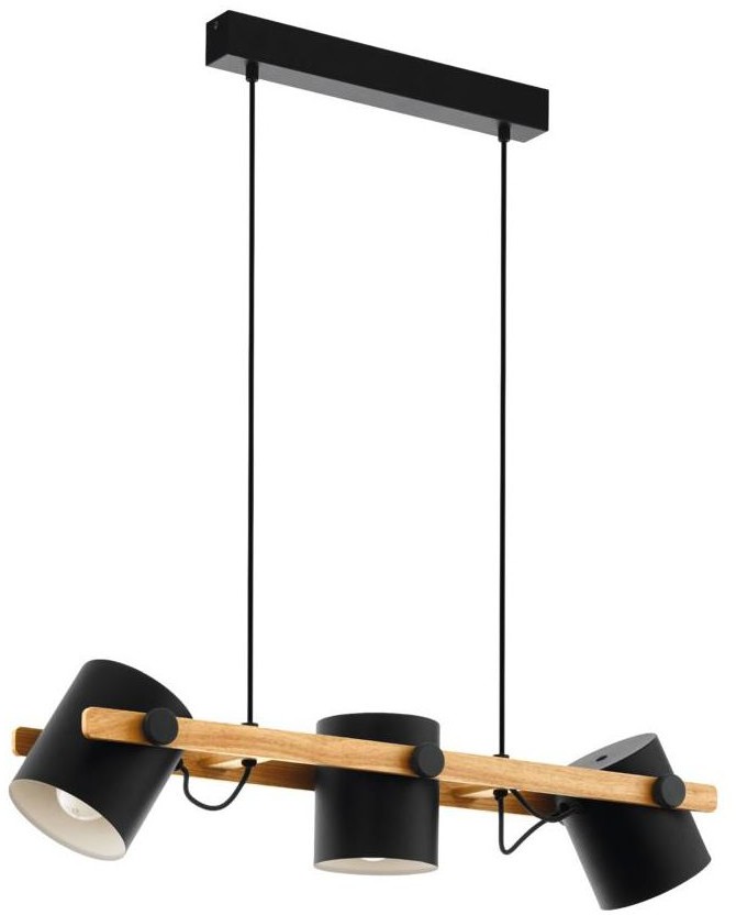 Eglo Lampa wisząca Hornwood czarna 3 x E27