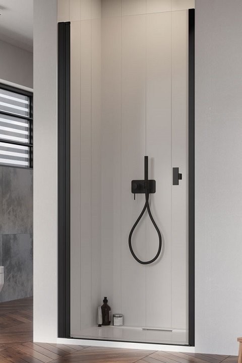 Radaway Nes 8 Black Dwj I Drzwi wnękowe 90cm lewe szkło przejrzyste 10076090-54-01L |
