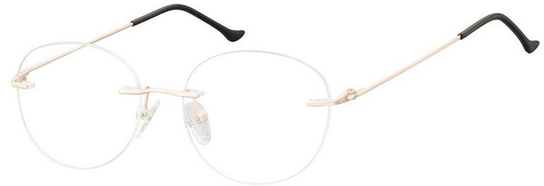 Sunoptic Bezramkowe Okulary Oprawki okrągłe korekcyjne 987D