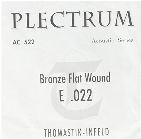 Thomastik Einzelsaite E .022 Bronze mit Seideneinlage, umsponnen, flatwound AC522 für Akustikgitarre Plectrum Acoustic Series Satz AC211 (12-string set) 669382