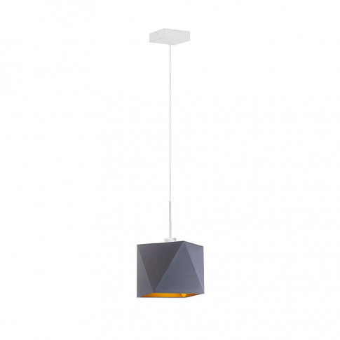 Lampa wisząca glamour na białym stelażu - L6-B09
