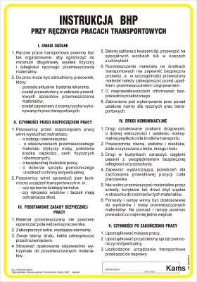 IAE09 Instrukcja BHP przy ręcznych pracach transportowych