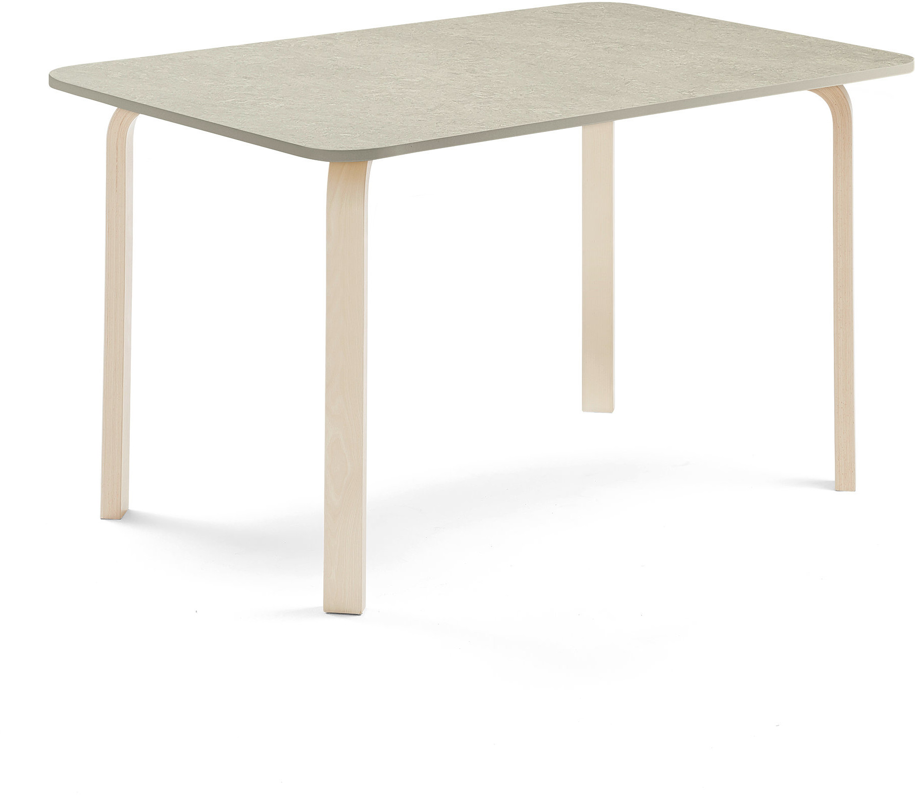 AJ Produkty Stół ELTON, 1400x800x710 mm, szare linoleum, brzoza