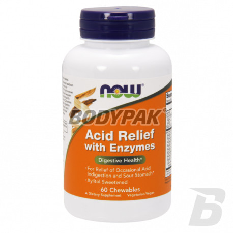 Now Foods Foods Foods Acid Relief with Enzymes 60 kaps