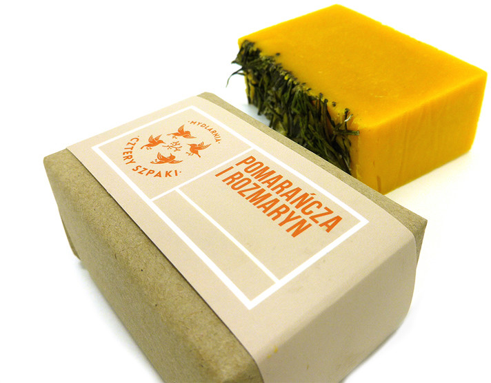 Mydlarnia Cztery Szpaki Mydło Pomarańcza Rozmaryn