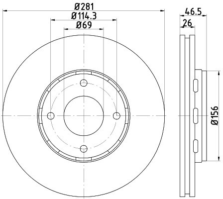 HELLA PAGID Tarcza hamulcowa PAGID 8DD355116-531
