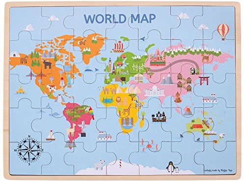 Bigjigs Toys mapa świata puzzle