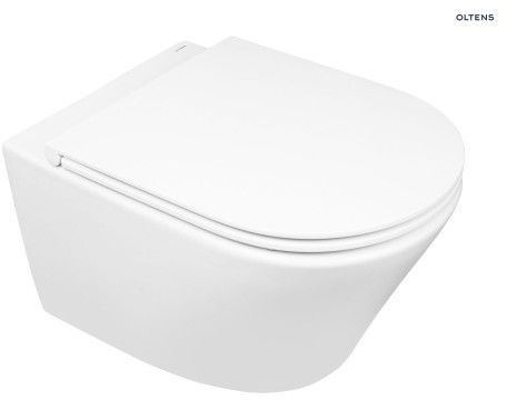 Oltens Zestaw Jog miska WC wisząca PureRim z powłoką SmartClean z deską wolnoopadającą Slim 42505000 42505000