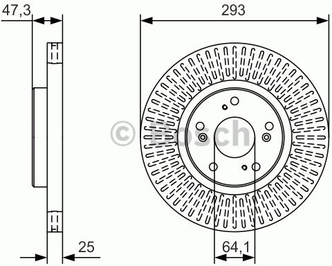 BOSCH Tarcza hamulcowa 0 986 479 B02