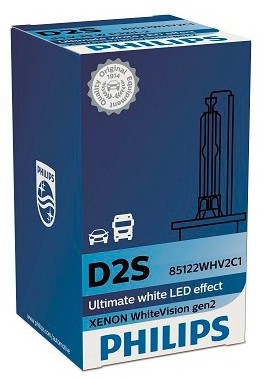Philips Żarówka ksenonowa WhiteVision D2S 85V 35W 5000K 85122WHV2C1