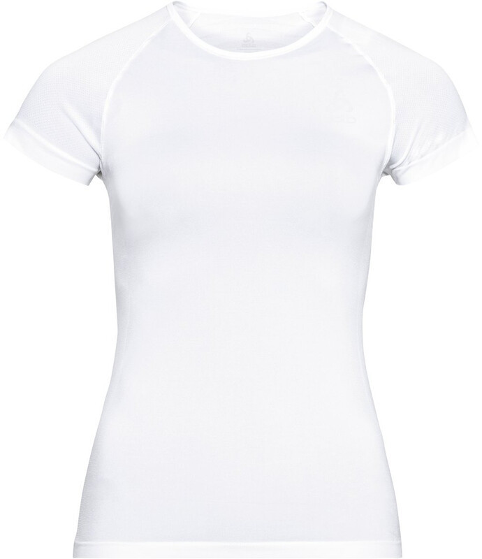 ODLO Performance X-Light Eco Top Crew Neck S/S Women, biały M 2022 Koszulki bazowe z krótkim rękawem 188501-10000-M