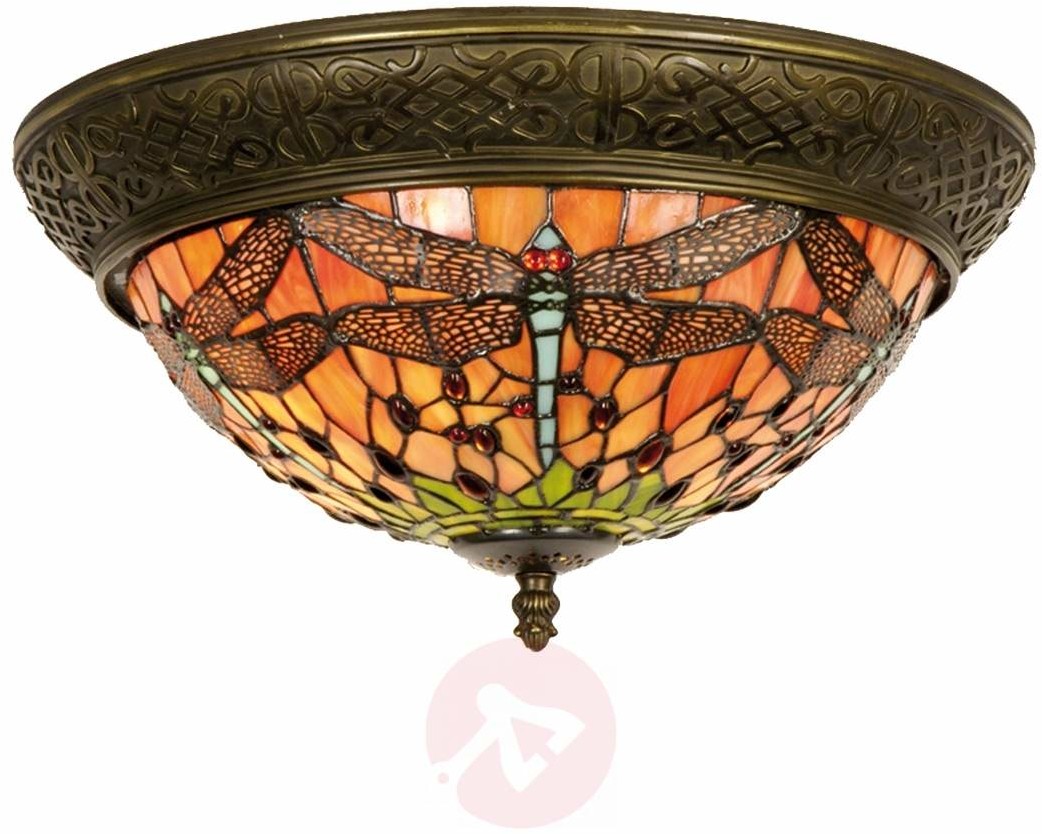 Clayre&Eef Wspaniała lampa sufitowa Bella Tiffany 38 cm
