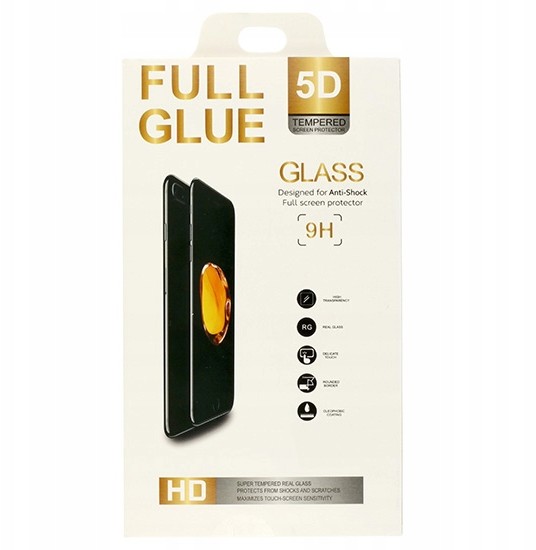 Hartowane szkło Full Glue 5D - Iphone 11 Czarny