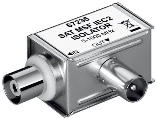 Wentronic płaszcz power Filter (wtyczka-wtyczka na złącze wtyczka kątowa, SAT MSF IEC 2 W) 1 szt. 67235-GB