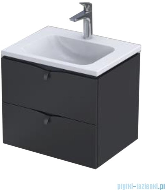 Oristo Siena szafka podumywalkowa wisząca 60x50x46 czarny mat OR45-SD2S-60-8 |
