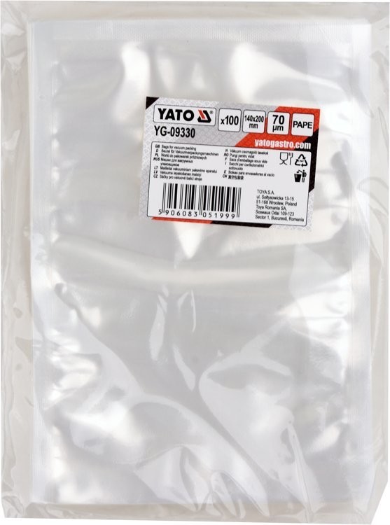 YATO WORKI DO PAKOWAREK KOMOROWYCH 140*200MM 70UM PAPE, 100SZT YG-09330