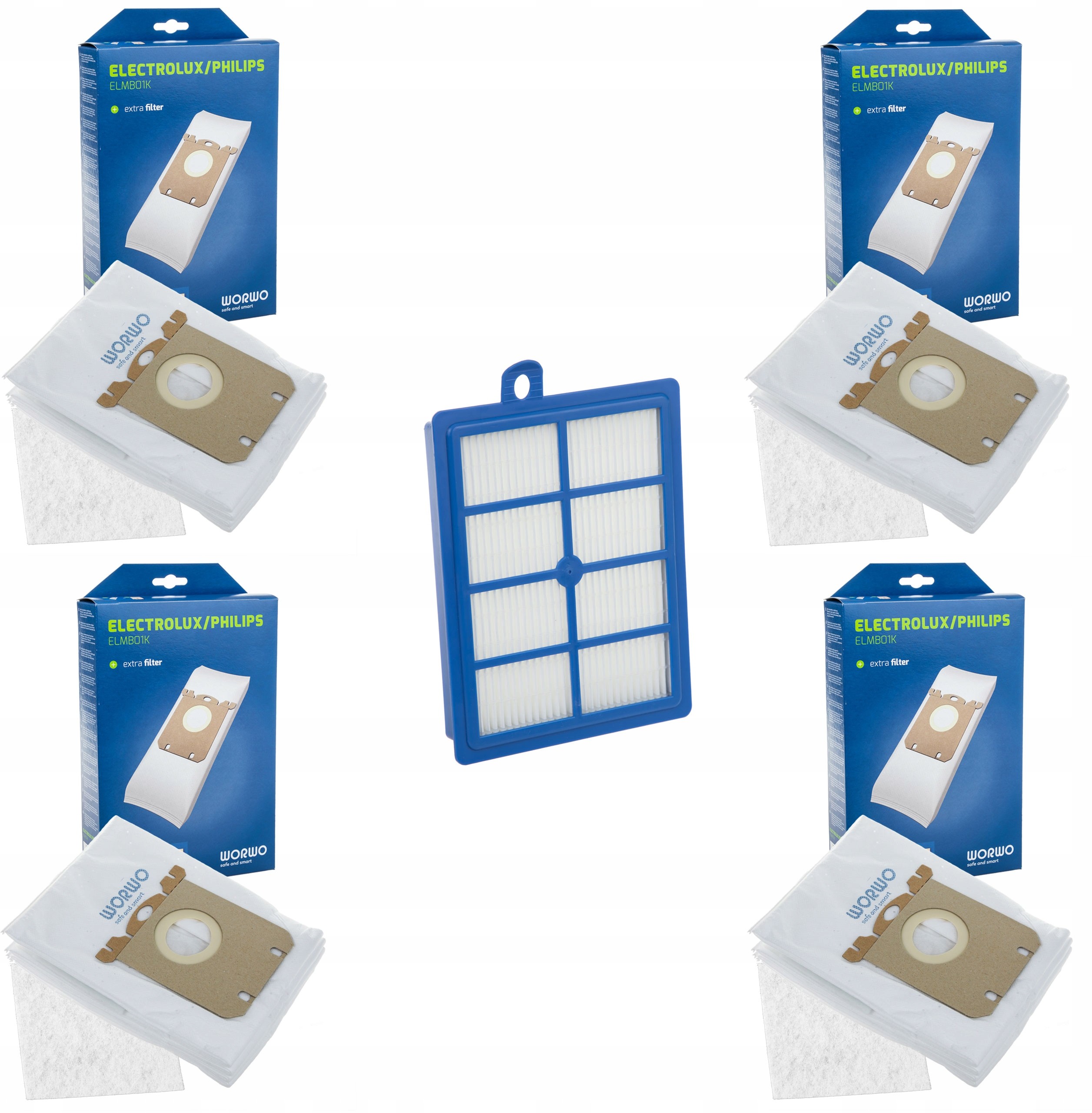 Electrolux Worki Do Odkurzacza E201B 16SZT + Hepa