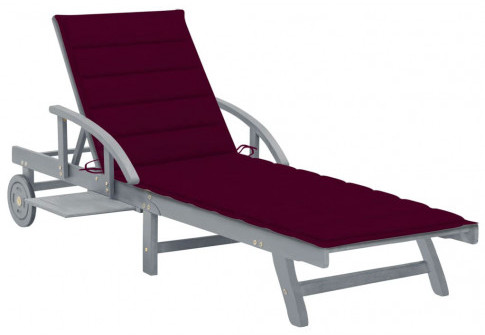Bordowy ogrodowy leżak H0-R10