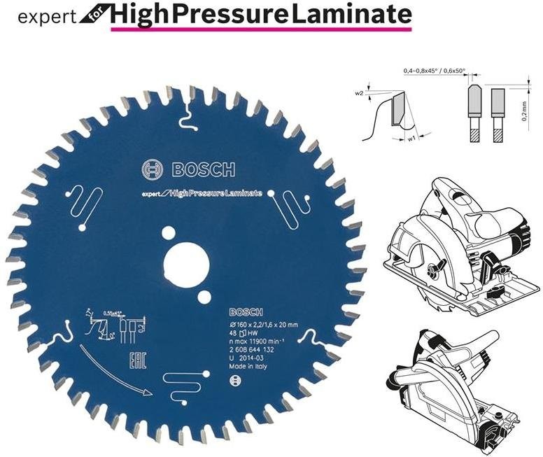 Bosch Piła tarczowa high pressure laminate expert, 190 mm, 56 zębów