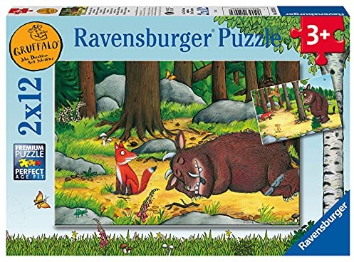 Ravensburger Kinderpuzzle 05226 - Grüffelo und die Tiere des Waldes - 2x12 Teile Puzzle für Kinder ab 3 Jahren 5226