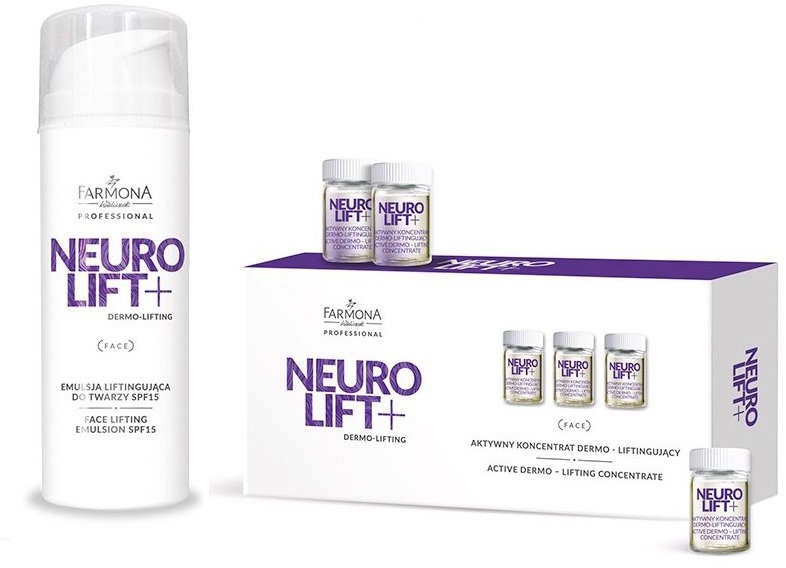 Farmona Duet Neurolift+ Aktywny Koncentrat Dermo-Liftingujący 10x5ml + Emulsja Liftingująca SPF15, 150ml