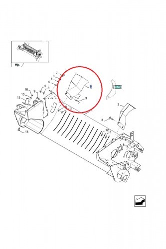 NEW HOLLAND CASE Osłona podbieracza CNH 87618244 87618244