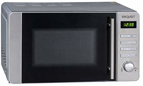 Exquisit MW 8020 H kuchenka mikrofalowa z grillem i gorącym powietrzem, 800 W, Inoxlook