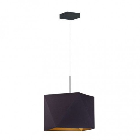 Lampa wisząca z abażurem na czarnym stelażu - S5-C13