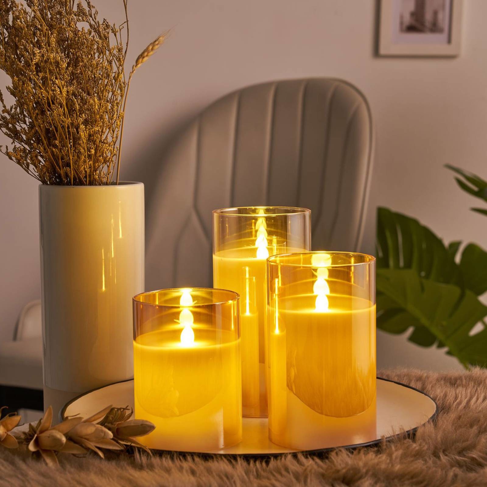 PAULEEN Pauleen Classy Golden Candle świeca LED 3 szt.