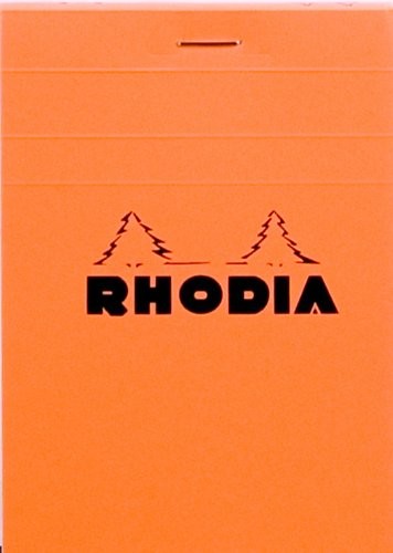 Rhodia 12200 °C notatnik (zszyte i mikroperforiert, w kratkę, 80 G, 8,5 x 12 cm, 80 arkuszy) Pomarańczowy FBA_12200C