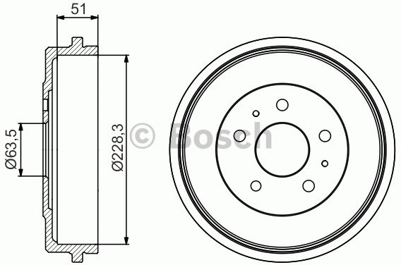 BOSCH Bęben hamulcowy 0 986 477 219