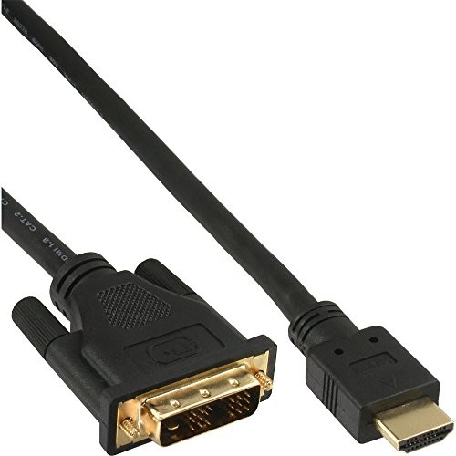 InLine HDMI-DVI Kabel - pozłacane styki - wtyczka HDMI na DVI 18+1 wtyczka - 0,3 m, 17658P