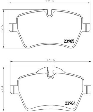 BREMBO Zestaw klocków hamulcowych, hamulce tarczowe P 06 086