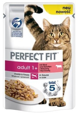 Perfect Fit Cat Adult 1+ mięsne saszetki 4 85 g