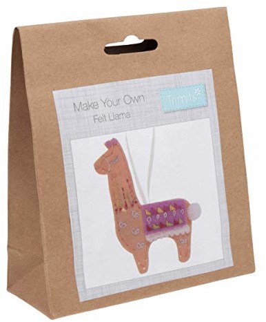 Trimits Kostki filcowe Boże Narodzenie zestaw dekoracyjny: lama, różna, jeden rozmiar GCK042