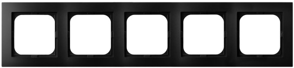 Ospel Ramka pięciokrotna As czarna R-5G/33