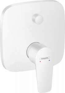 Hansgrohe 71745700 Talis E Jednouchwytowa bateria wannowa montaż podtynkowy element zewnętrzny mat biały